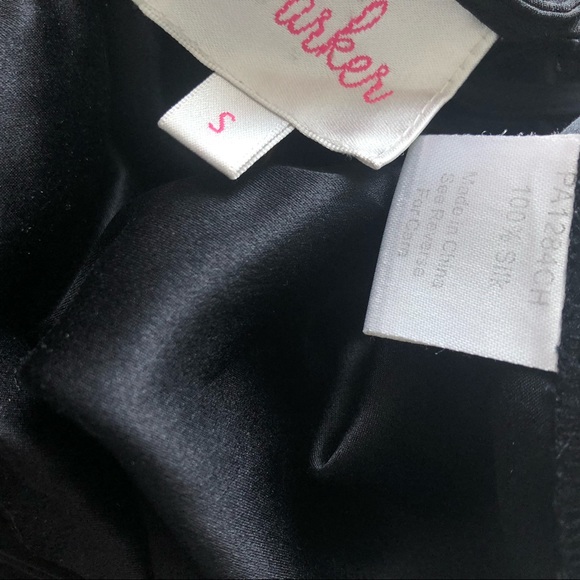 Parker 100% silk edie romper in black S - Picture 5 of 6
